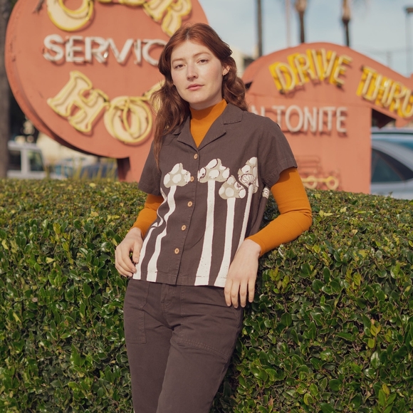 Big Bud Press mushroom shirt, NWOT, size XS - Picture 5 of 5